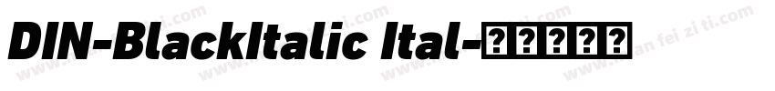 DIN-BlackItalic Ital字体转换